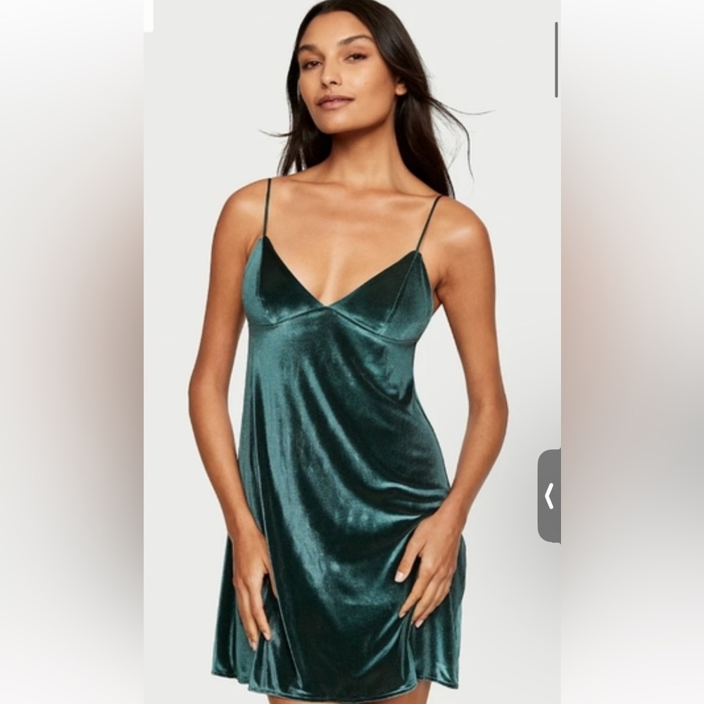 Victoria's Secret Green Chemise with Adjustable Straps